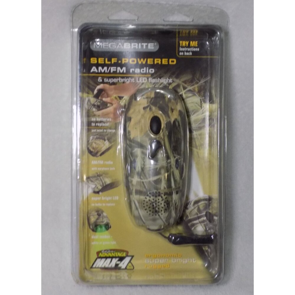 Radio Mega Brite Self Powered AM/FM and Super bright LED CAMO